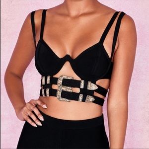 House of CB Black Bandage Bralet